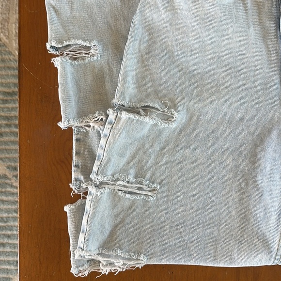 Highway Jeans Factory Distressed Ripped Light Blue Wide Leg Denim Size 3 NWT - Picture 15 of 16